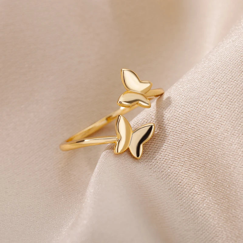 Butterfly Opening Rings For Women