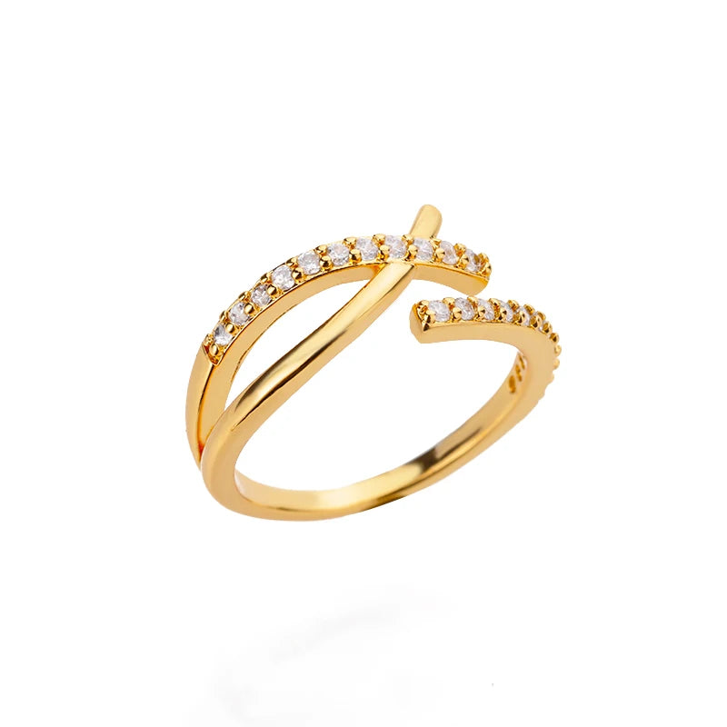 Open Finger Ring Couple Engagement Fashion Jewelry Gift