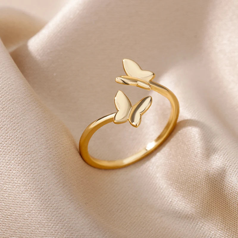 Butterfly Opening Rings For Women