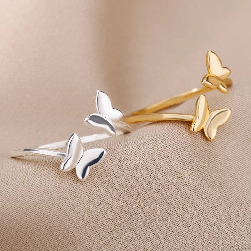 Butterfly Opening Rings For Women