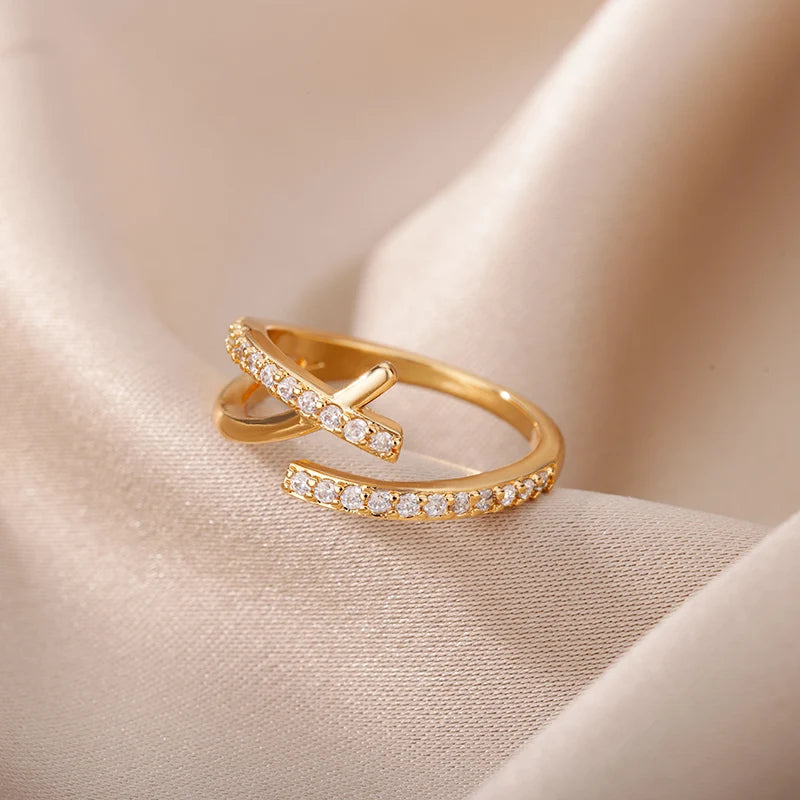 Open Finger Ring Couple Engagement Fashion Jewelry Gift