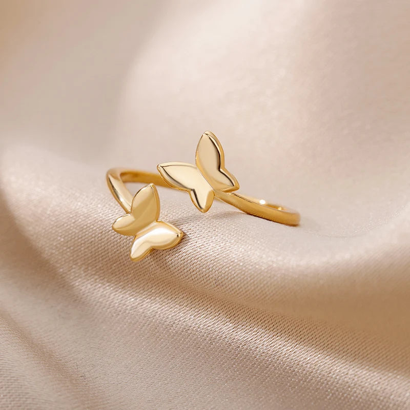 Butterfly Opening Rings For Women