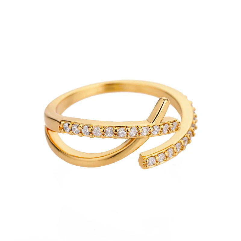Open Finger Ring Couple Engagement Fashion Jewelry Gift