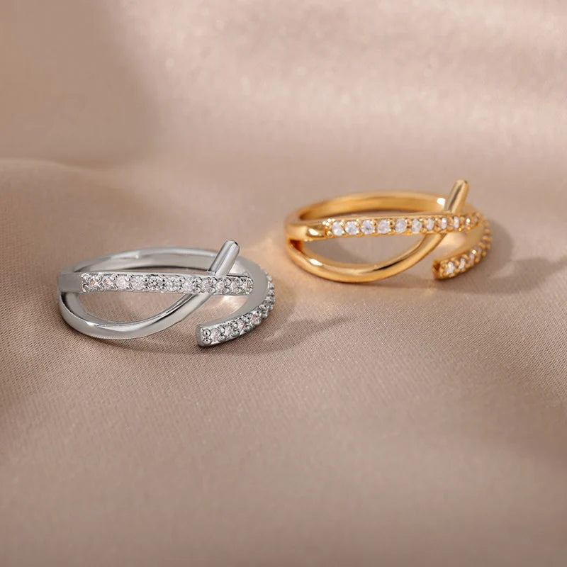 Open Finger Ring Couple Engagement Fashion Jewelry Gift