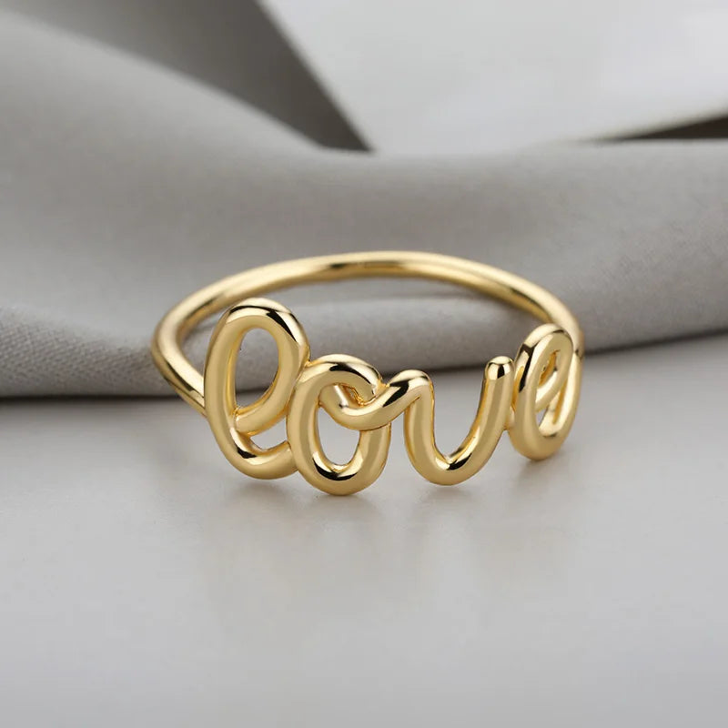 Romantic Love Letter Rings