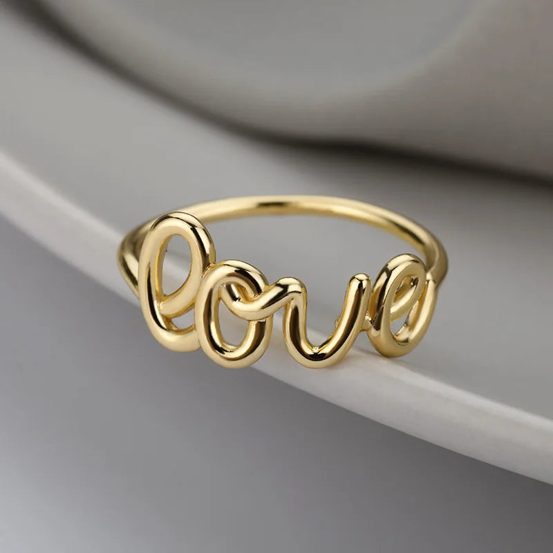 Romantic Love Letter Rings