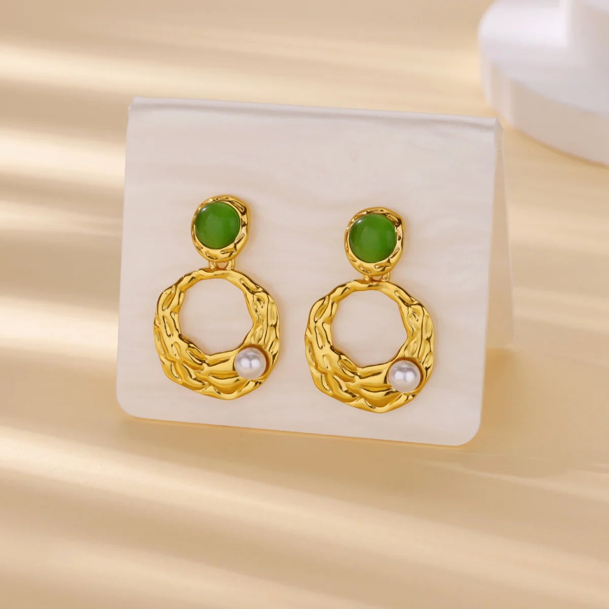 Hollow Round Drop Imitation Pearl Stud Earring  2025 New Wedding Jewelry