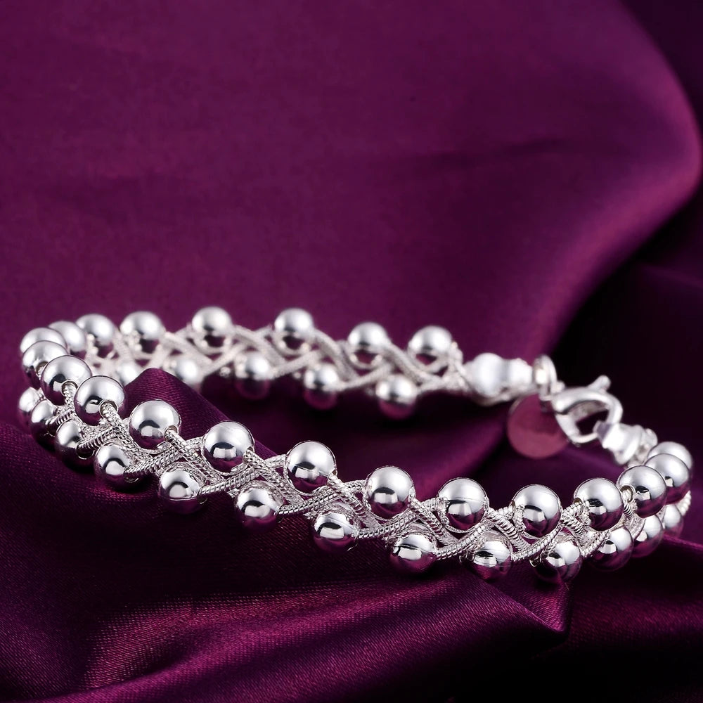 Beautiful Braided beads 925 Sterling silver