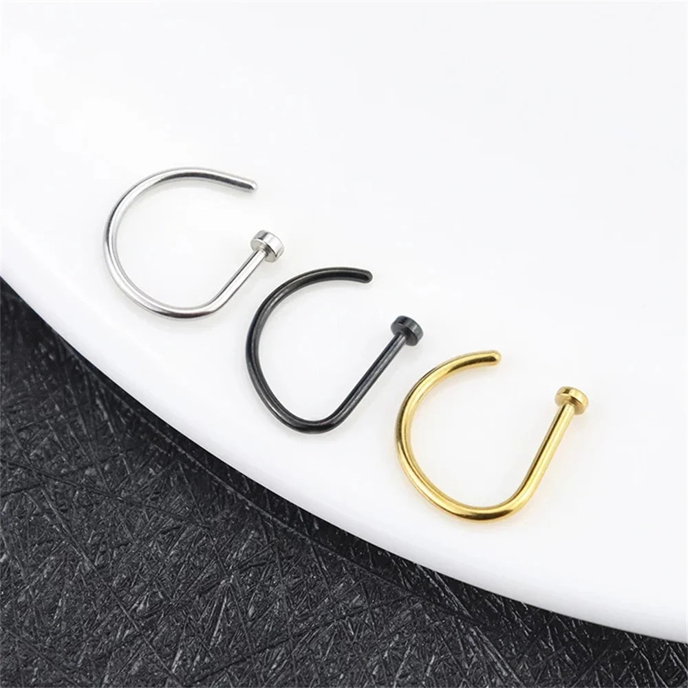 Women  Fake Piering Nose Ring Earrings
