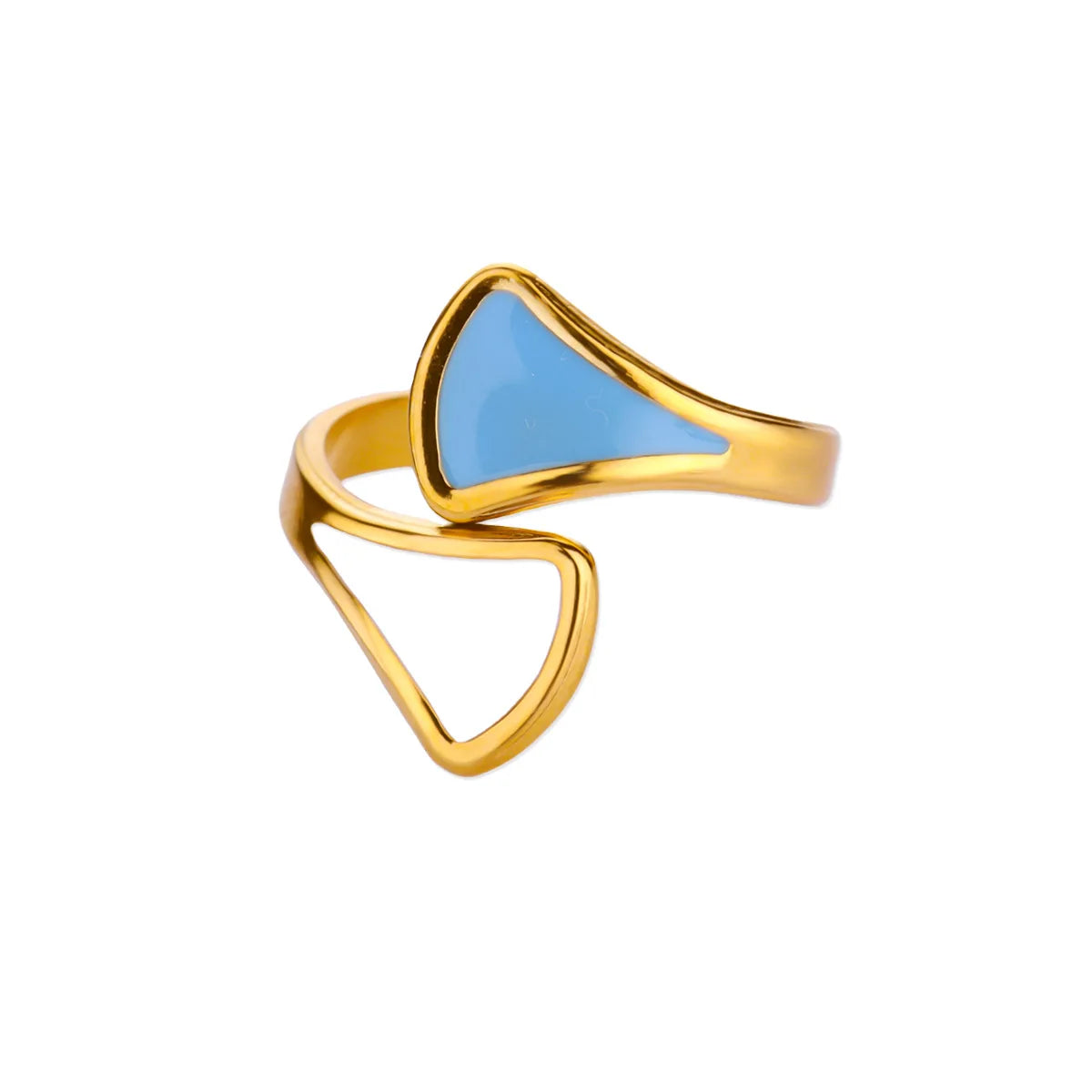 Oil Dripping Luxury Ginkgo Leaves Ring for Women Stainless Steel Ring 2025 Trend
