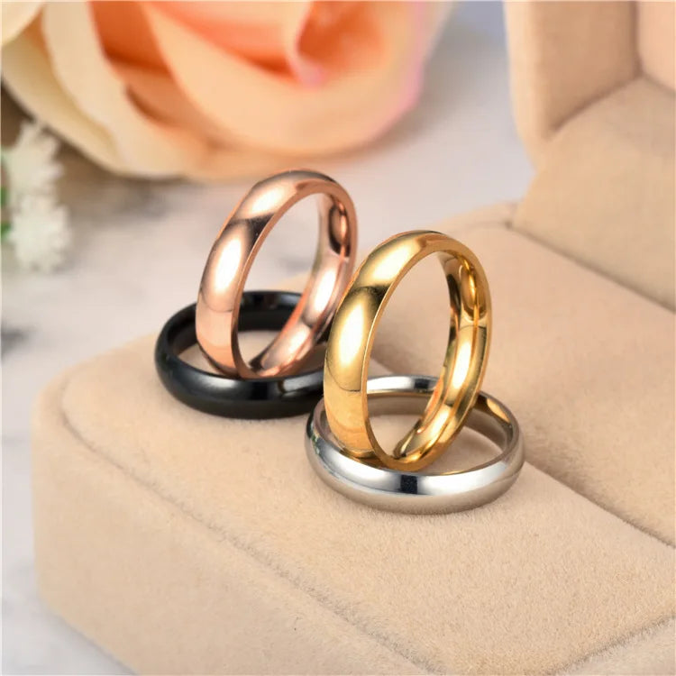 LONDON  Stainless Steel 6mm  Ring Women Men