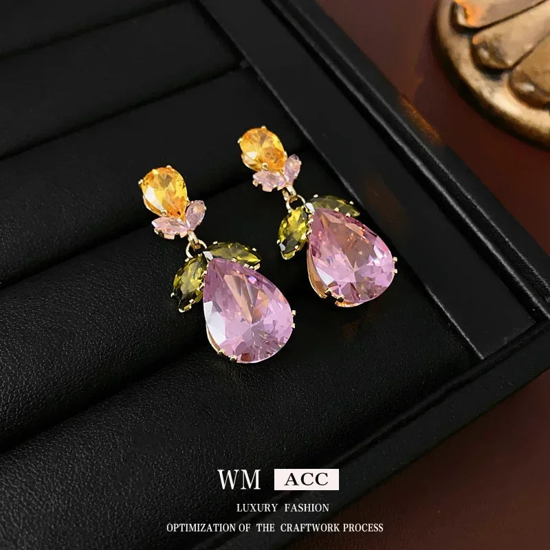 Fashion Evening Dress Jewelry Set for Women Wedding Color Zircon