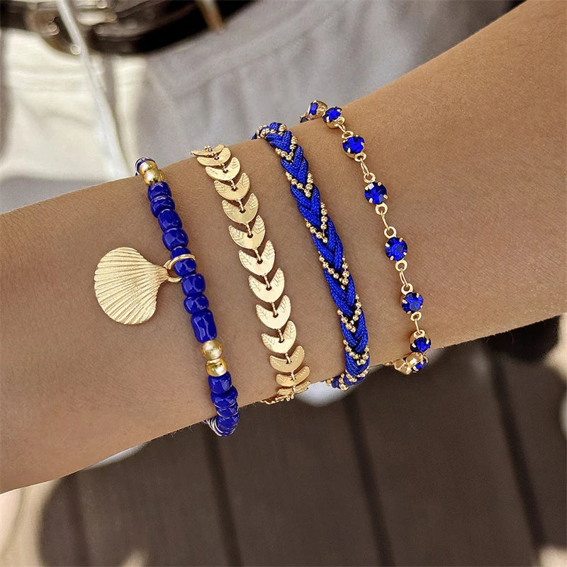 4pcs/set Bohemia Shell Bracelets for Women