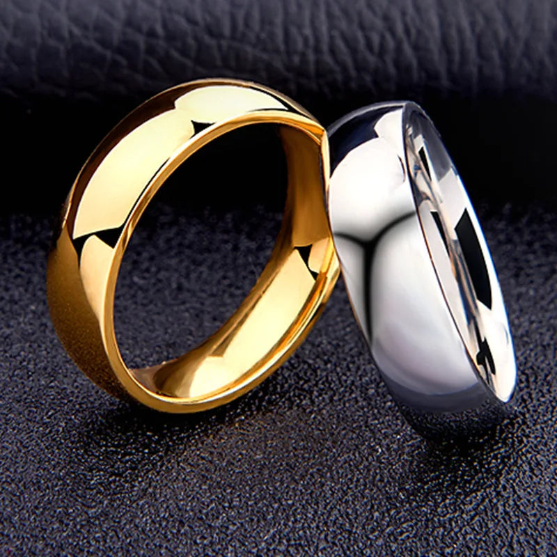 LONDON  Stainless Steel 6mm  Ring Women Men
