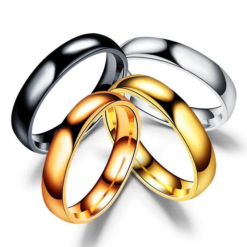 LONDON  Stainless Steel 6mm  Ring Women Men