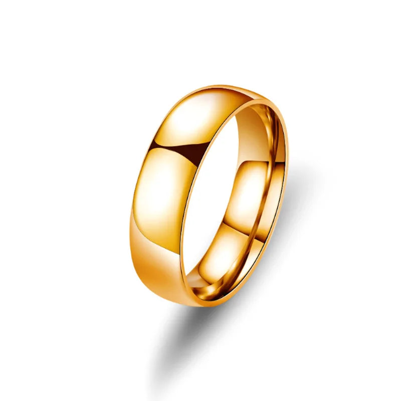 LONDON  Stainless Steel 6mm  Ring Women Men