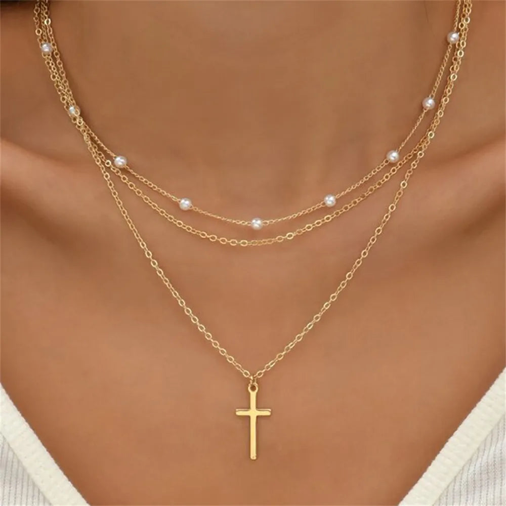 Metal Bar Pendant Necklace for Women