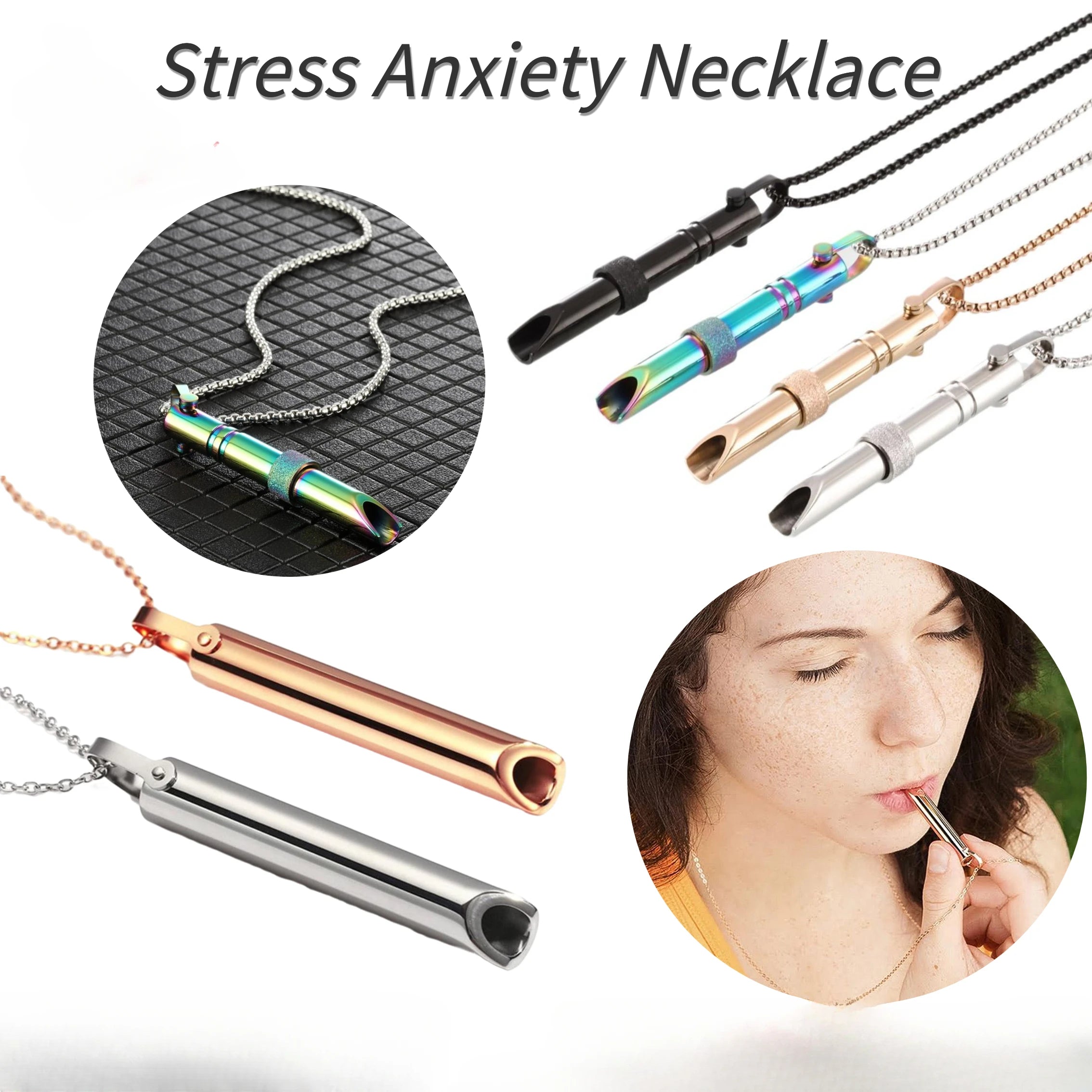 Stress Anxiety Necklace Mindfulness