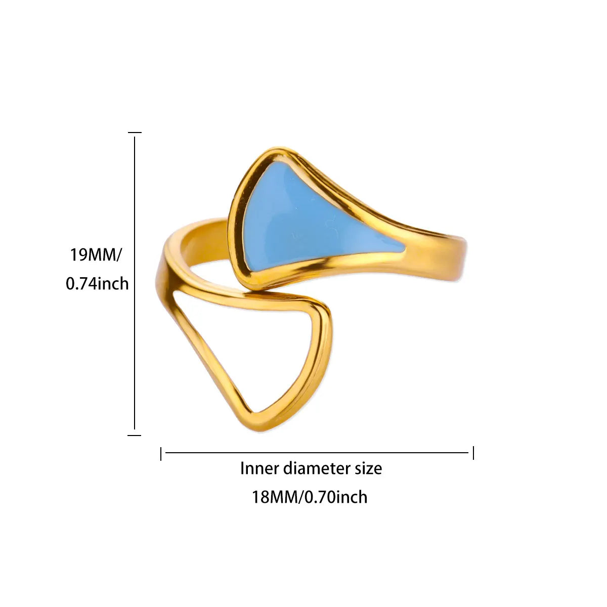 Oil Dripping Luxury Ginkgo Leaves Ring for Women Stainless Steel Ring 2025 Trend