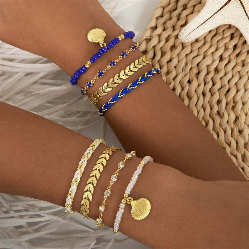 4pcs/set Bohemia Shell Bracelets for Women