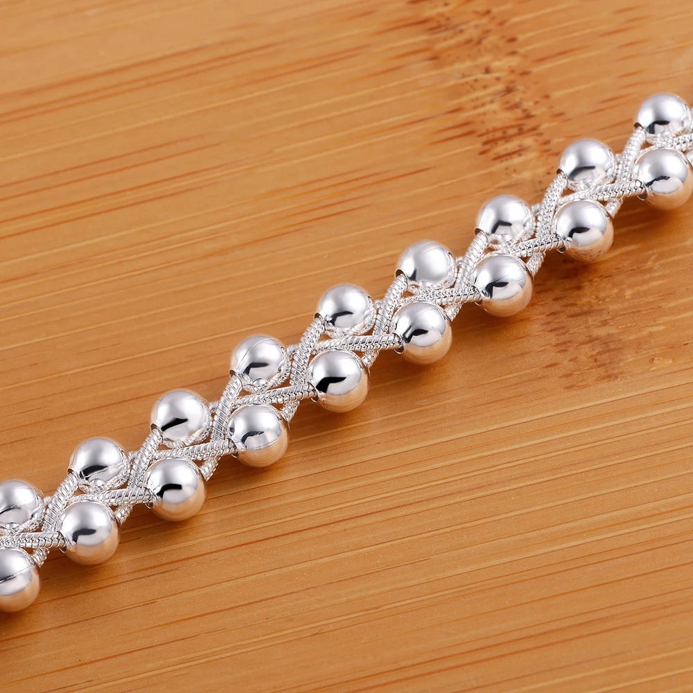 Beautiful Braided beads 925 Sterling silver
