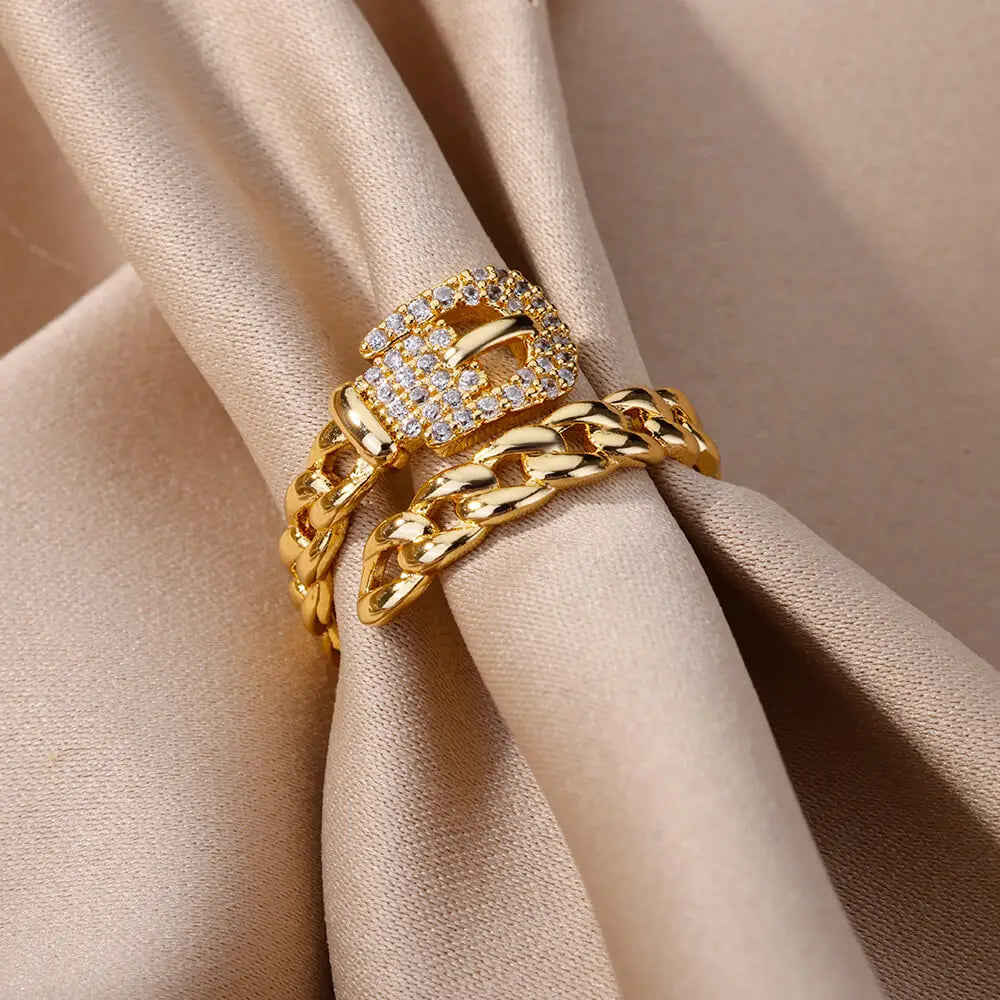 Zircon Belt Rings For Women
