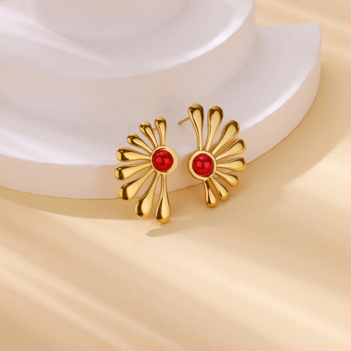 Luxury Blue Wings Sun Stud Earrings