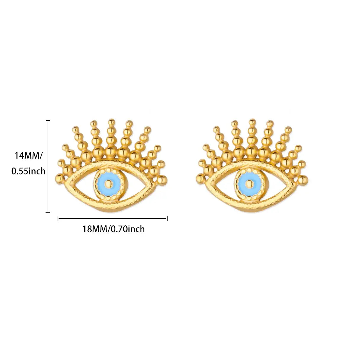 Free Shipping Gothic Oil Drippipng Evil Eye Earrings for Women Stainless Steel