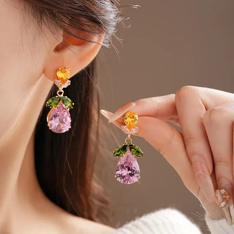 Fashion Evening Dress Jewelry Set for Women Wedding Color Zircon