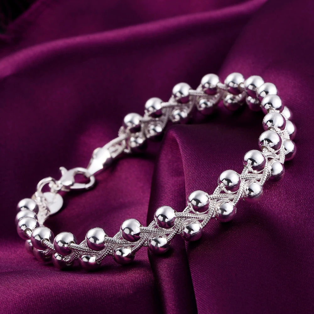 Beautiful Braided beads 925 Sterling silver