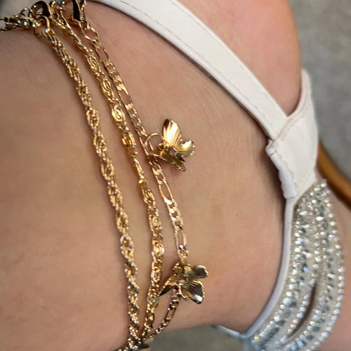 1-3pcs Simple Metal Chain Butterfly Pendant