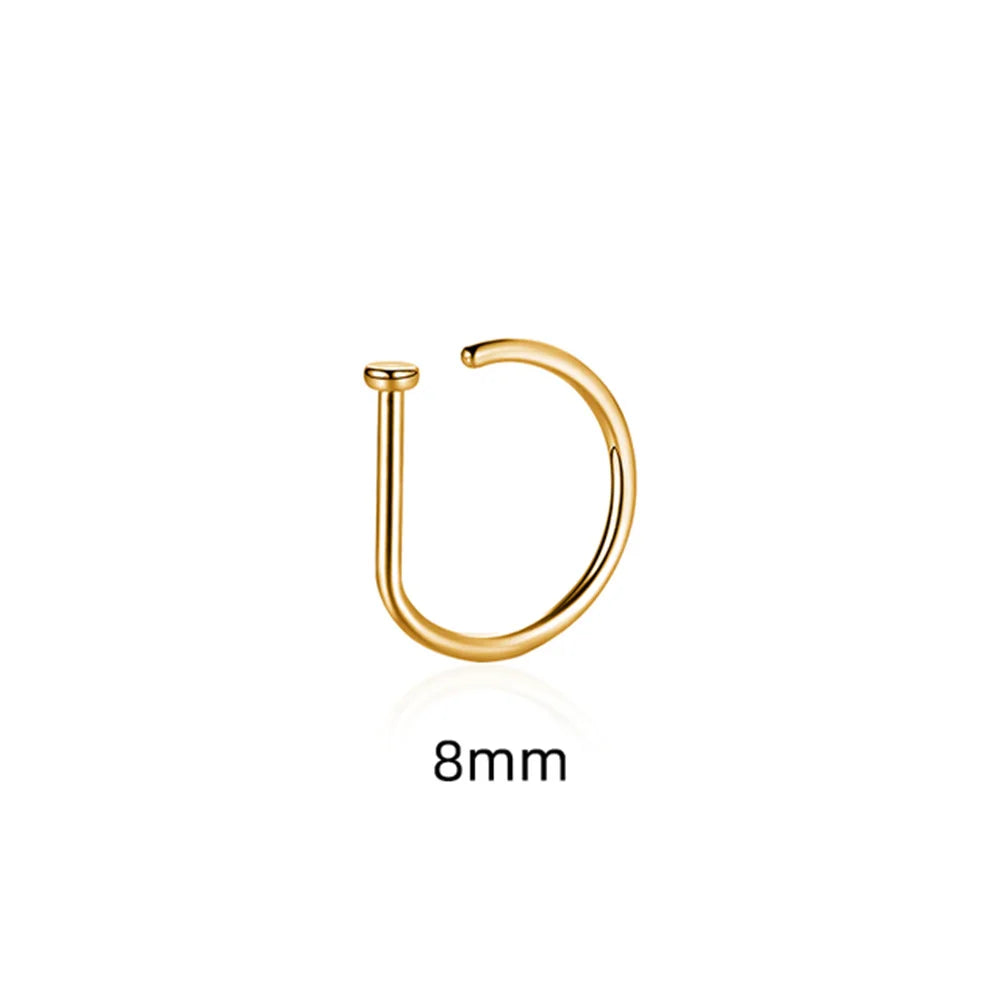 Women  Fake Piering Nose Ring Earrings