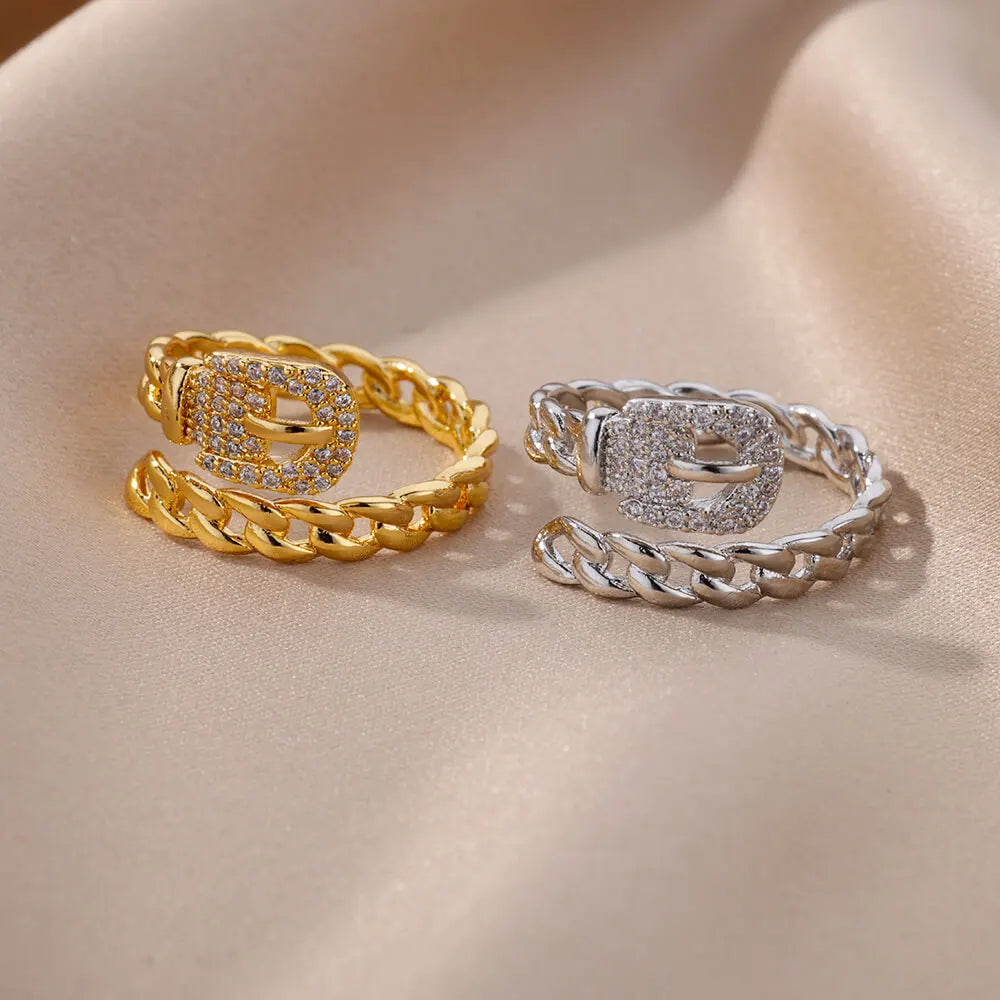 Zircon Belt Rings For Women