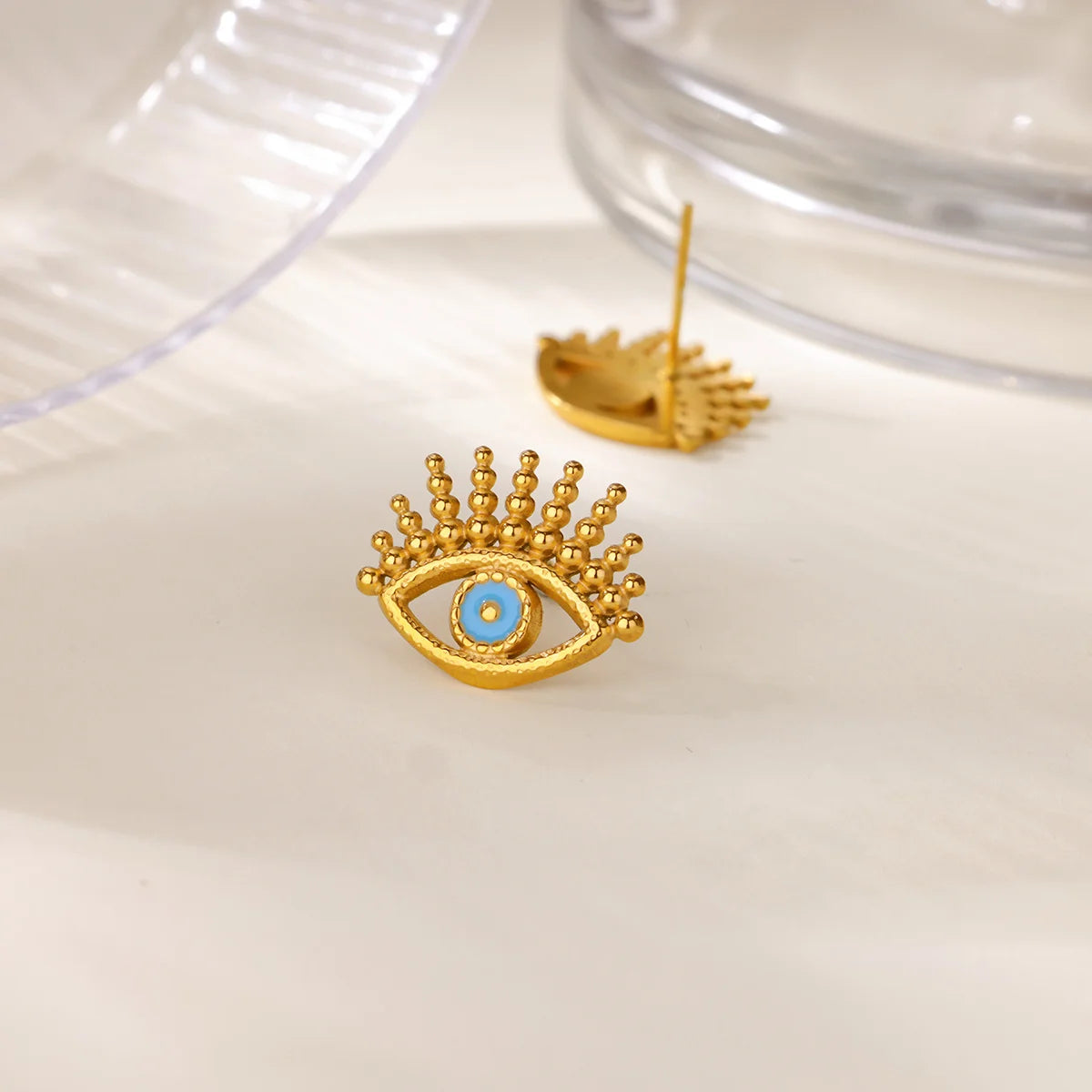 Free Shipping Gothic Oil Drippipng Evil Eye Earrings for Women Stainless Steel