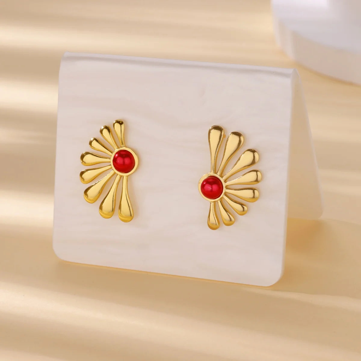 Luxury Blue Wings Sun Stud Earrings
