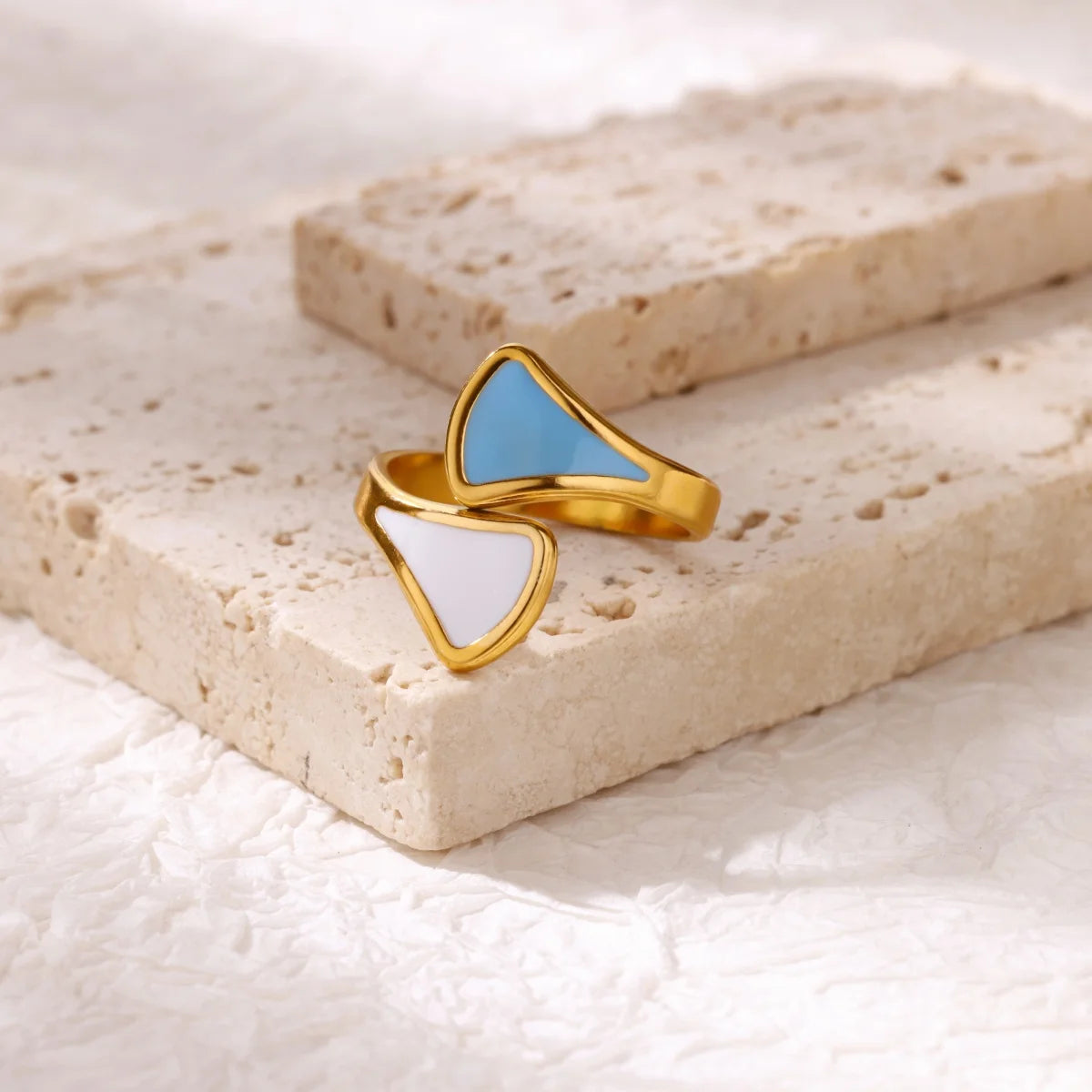 Oil Dripping Luxury Ginkgo Leaves Ring for Women Stainless Steel Ring 2025 Trend