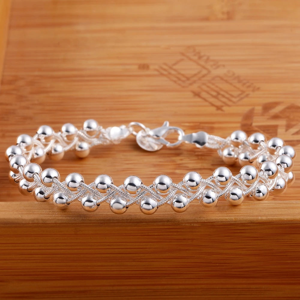 Beautiful Braided beads 925 Sterling silver