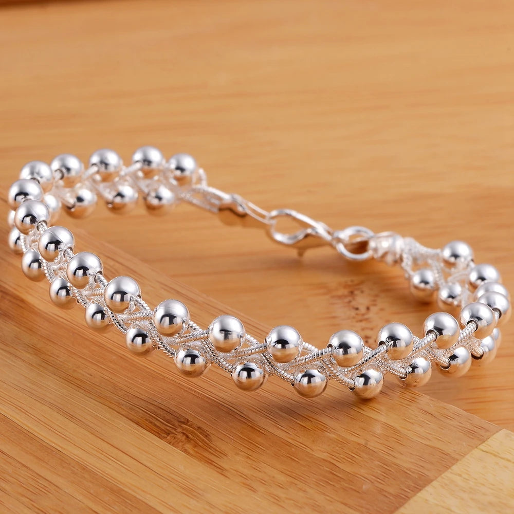 Beautiful Braided beads 925 Sterling silver