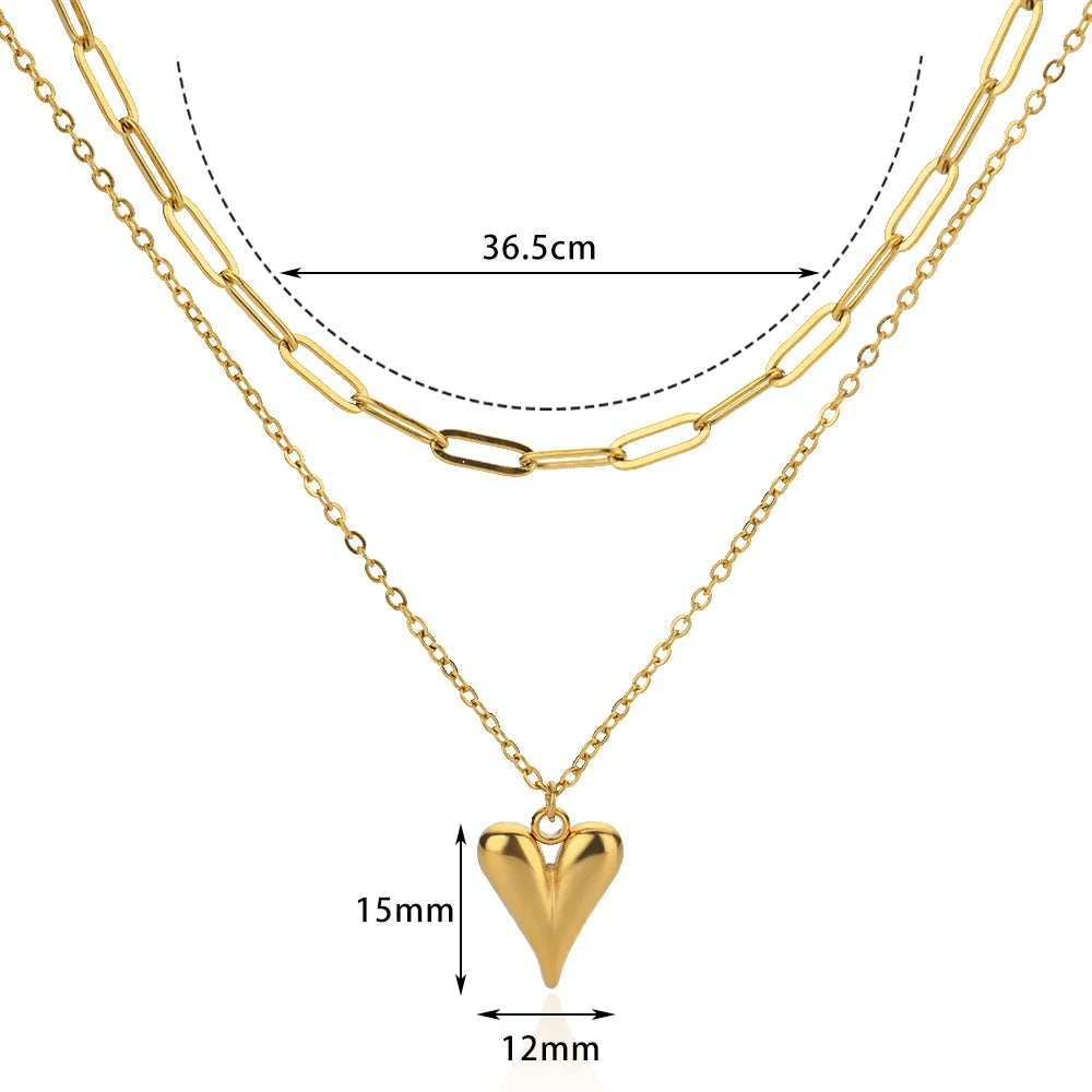 malk Necklace for Women Girls 316L Stainless Steel Choker Necklaces Aesthetic Handmade Jewelry Accessories Free Gifts